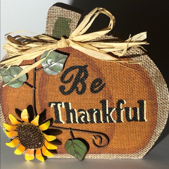 Other - Autumn fall harvest pumpkin decor w/ sunflower